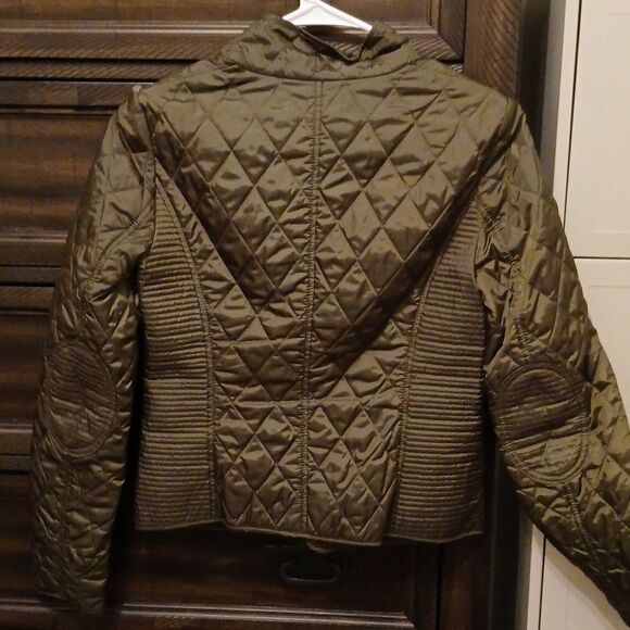 WMNS EUC Banana Republic Olive Quilted Field Jacket XS - Picture 8 of 9